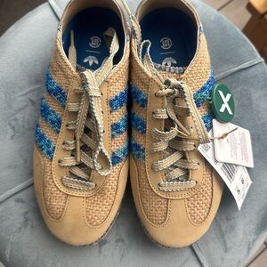 Adidas x Clot Gazelle “Linen Khaki/Light Blue” sneakers